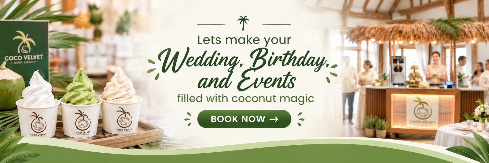 Wedding, birthday and event catering with coconut magic