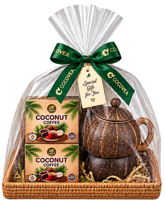 Gift Set A coconut coffee gift in a tray